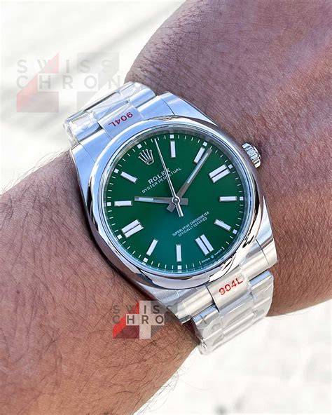 rolex op green 41mm|Rolex oyster perpetual 41 price.